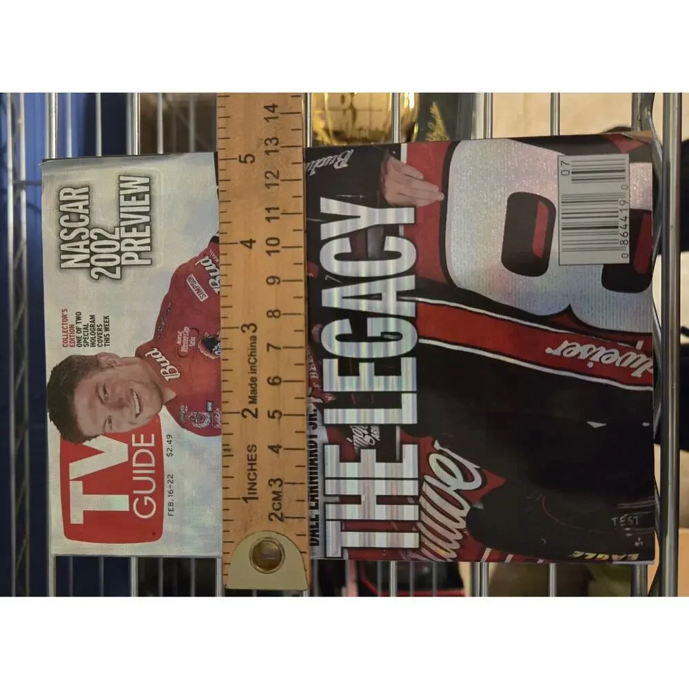 TV Guide Feb 2002 Dale Earnhardt Sr & Jr Hologram Covers - Set of 2 Tribute